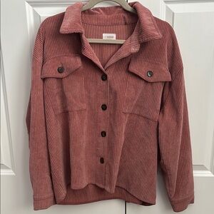 Ci Sono Women's Pink Corduroy Jacket